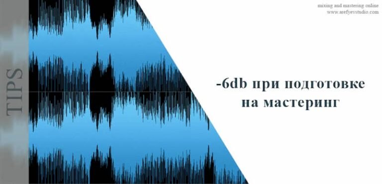 -6db podczas przygotowań do masteringu. Szczyty i cięcia informacji audio.