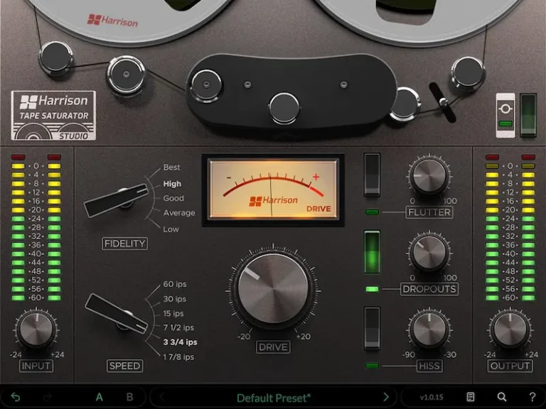 Harrison Tape Saturator — обзор, сравнение и настройка tape saturation плагина