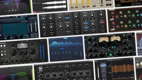 Typical mastering chain diagram with EQ, compression, saturation, stereo processing and limiter stages