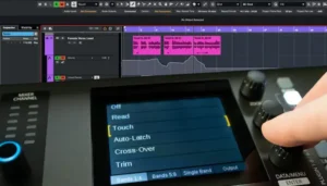 Audio engineer using Panorama CS12 for automation and routing inside a complex Reaper session