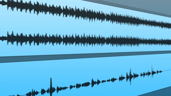 Waveforms of several EP songs aligned for cohesive playback and streaming consistency