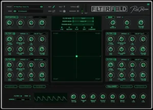 Интерфейс Rob Papen FilterField с XY-модуляцией и многослойной фильтрацией