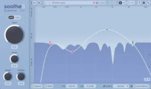 Настройка подавления резонансов в Oeksound Soothe3 при сведении вокала