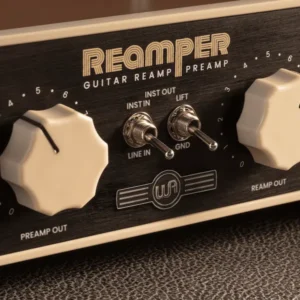 Studio re-amping workflow using Warm Audio Reamper with tube amp and DAW integration