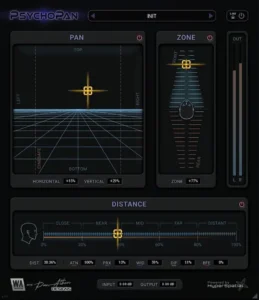 Mix engineer evaluating stereo depth and spatial positioning inside a modern music production