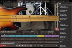 Toontrack Classic Rock EBX inside EZbass used for classic rock bass production and mix-ready workflow