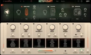 UJAM Retrocraft interface for creative mixing and vintage sound design