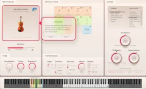 VSL Synchron Solo Violin 1 Sordino performing an exposed cinematic melody in a modern orchestral mix
