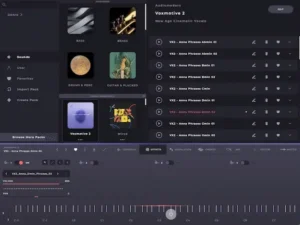 Audiomodern Voxmotive 2 interface with cinematic vocal textures inside the Soundbox engine