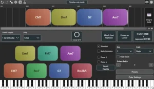 Chord Dock 2.0 chord timeline and accompaniment management