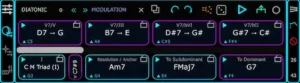 Dystopian Waves Noesis chord progression plugin interface inside a DAW