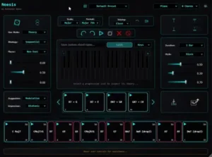 Generating harmonic variations with the Dystopian Waves Noesis chord progression plugin