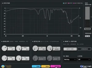 HoRNet SpectraDuck spectral ducking plugin controlling frequency masking during a vocal mixing session