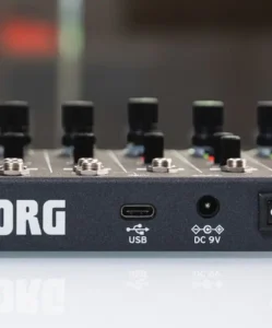 Korg NTS-4 compact hardware performance mixer with desktop synthesizers