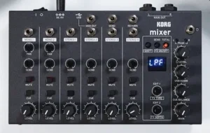 Korg NTS-4 rear panel showing USB audio MIDI and Eurorack connectivity