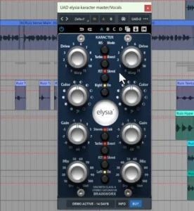 Professional mixing and mastering workflow with analog style saturation processing