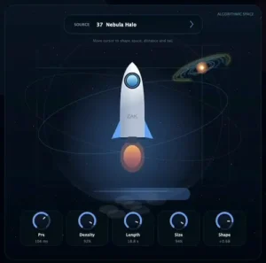 RocketVerb creating cinematic algorithmic reverb for music production