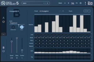 Synth Anthology 5 workflow for layering sampled hardware synthesizers