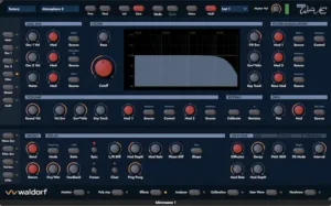 Waldorf Microwave 1 Plugin v2 creating cinematic wavetable textures in audio production