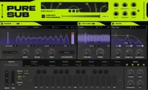 Arturia Pure SUB bass synthesis interface with layered low-frequency sound design controls