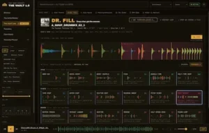 Comparing programmed drum patterns and human drummer timing variations in a DAW session