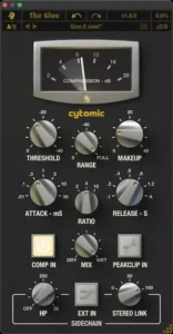 Cytomic The Glue plugin for classic VCA mix bus compression