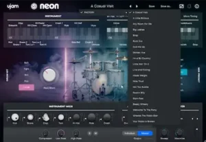 UJAM Virtual Drummer Neon drum tracks prepared for mixing mastering and streaming platforms