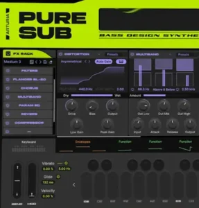 Electronic bass production workflow showing sub, harmonic and texture processing