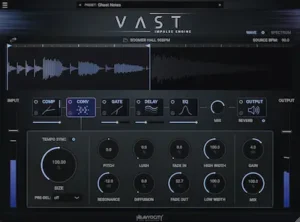 Heavyocity VAST creative convolution plugin interface for cinematic sound design and advanced spatial audio processing