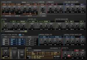 MPE modulation routing and expressive performance controls in Corona 7 synthesizer
