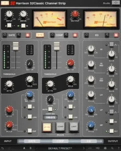 Modern in-the-box mixing session using a unified channel strip instead of multiple insert processors