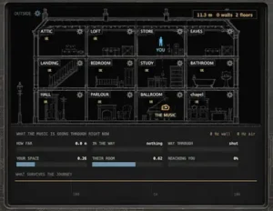 Post-production workflow using environmental room simulation for cinematic audio transitions
