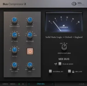 SSL Native Bus Compressor 2 plugin for mix bus compression and glue