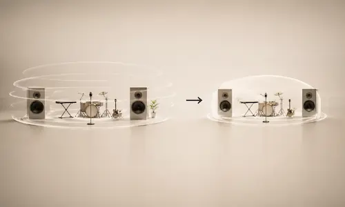Vergleich zwischen natürlicher und übermäßig verbreiterter Stereo Width