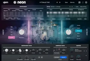 Virtual drum performance generation workflow inside a modern music production session