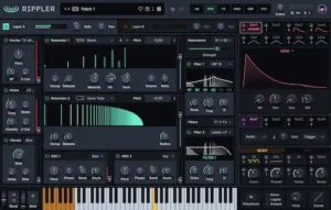 reFX Rippler physical modeling synthesizer interface with resonator engine