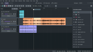 Audacity 4 audio export and mastering preparation workflow with stereo waveform and level analysis