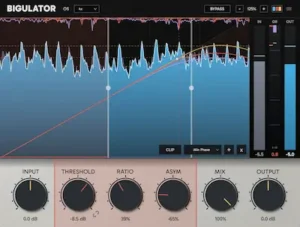 Bigulator clipper plugin interface for mastering engineers