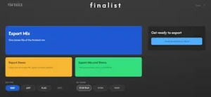 Finalist 2 production workspace showing project management and repeatable mix workflow