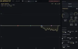 Intrect de-artifact plugin interface for AI music artifact analysis and reduction