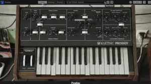 Martinic Prodigy software synthesizer in a modern DAW production setup