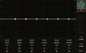 Mastering engineer evaluating EQ response and harmonic behavior during level-matched monitoring tests