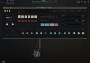 Oxo Sample plugin interface for experimental audio production and sample manipulation
