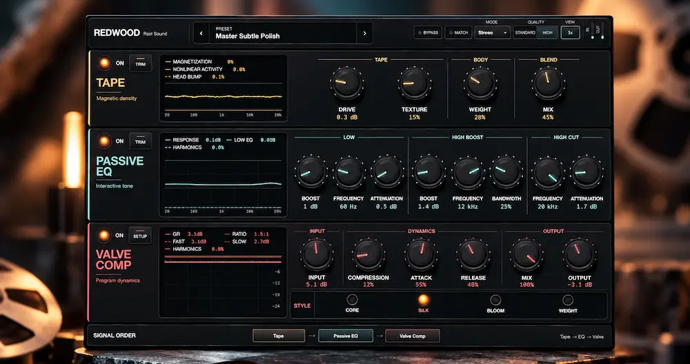Rast Sound Redwood Review: Tape, EQ & Tube Compression