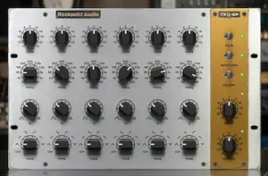 Rocksolid Audio TEQ-6P plugin showing a valve EQ signal path in a modern DAW