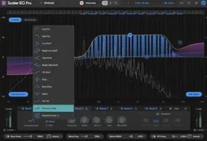 Scaler EQ Pro Live Mode with MIDI-driven harmonic EQ control