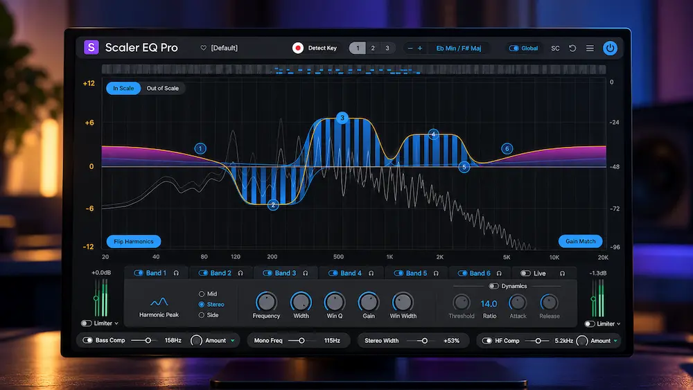 Scaler EQ Pro Review: Key-Aware EQ, Harmonic Processing & MIDI Workflow