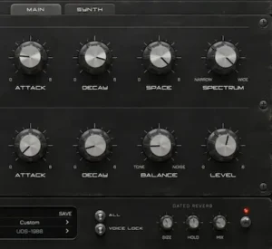 Tapechild UDS-16 drum voice synthesis controls and sound shaping
