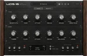 Tapechild UDS-16 four-model drum synthesis interface