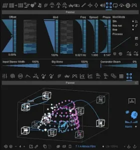 crusher-X 12.20 Binaural Processor with HRTF-based spatial positioning controls